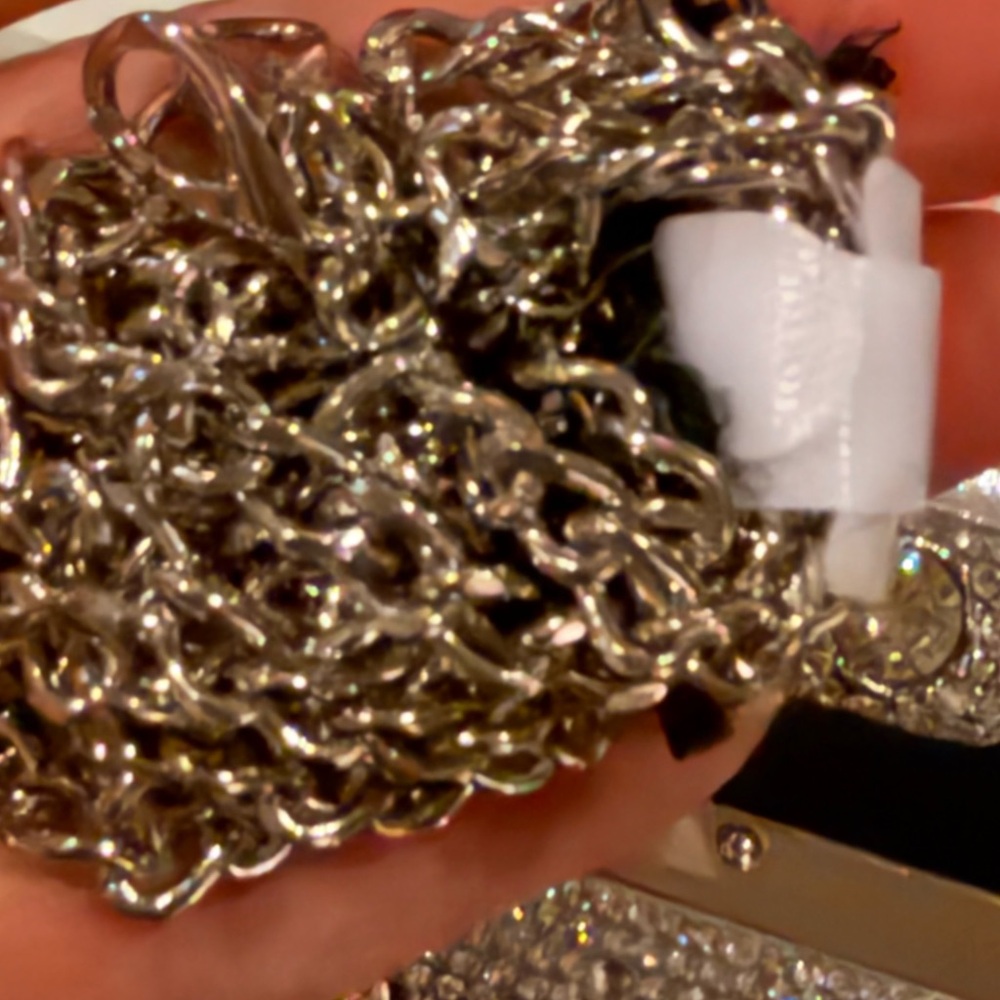 House of Harlow 1960  Silver Crystal Clutch! - Picture 5 of 13